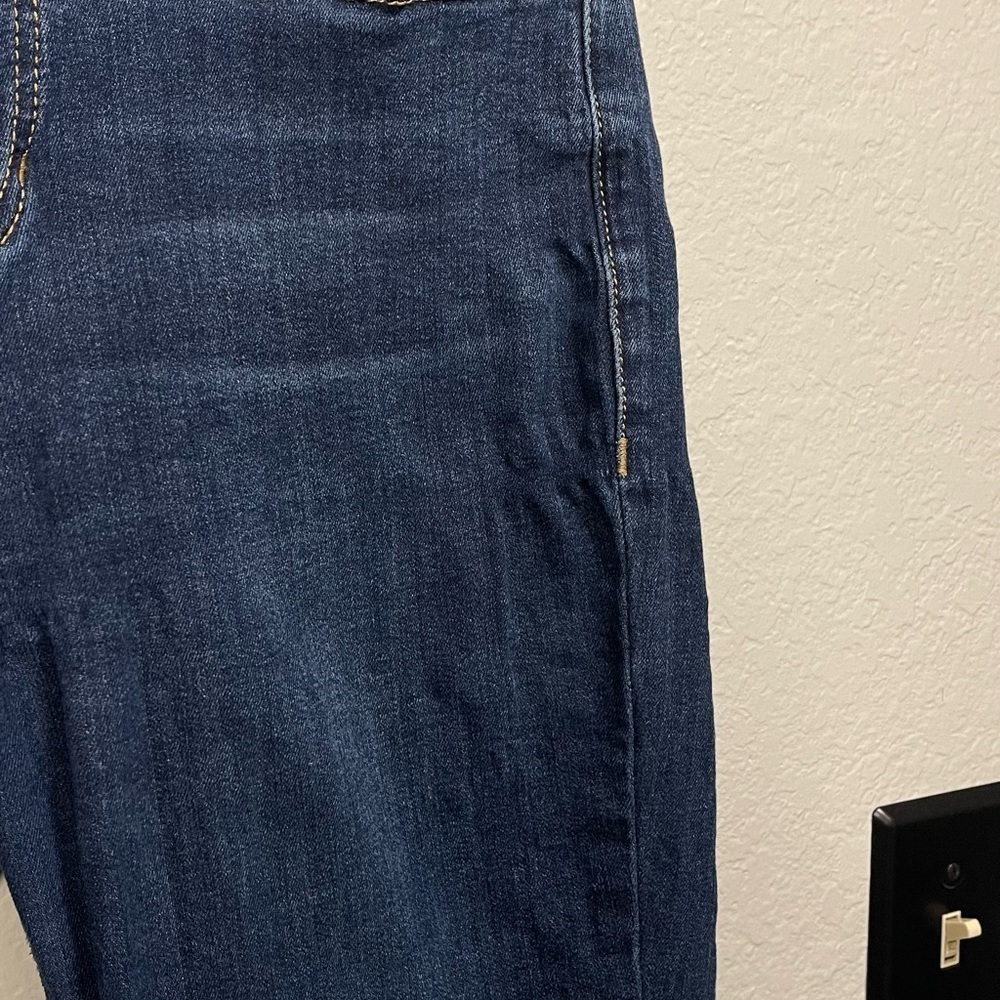 Elizabeth and James Dark Wash High Rise Organic Cotton Stove Pipe Jean Size 6/28 - Picture 4 of 11